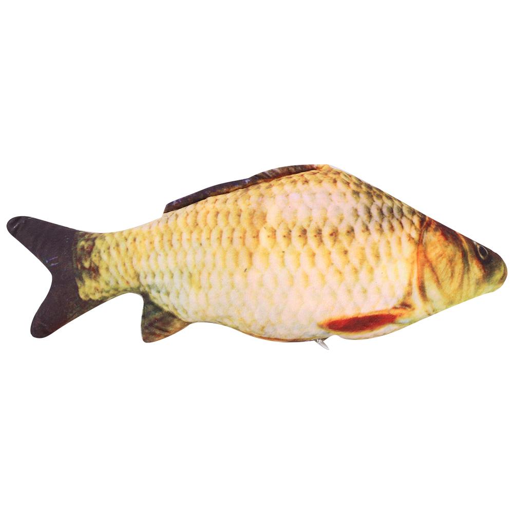 Funny Soft Pet Kitten Cat Mint Stuffed Simulation Playing Toy Fish Shape Plush Toys New 20CM