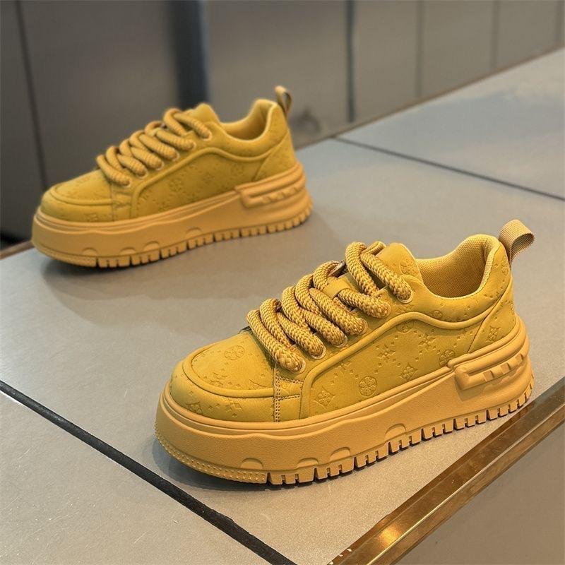 

Men s shoes 2 new autumn soft-soled white board shoes, young and young versatile casual height-increasing sports trendy shoes 44 жовтий