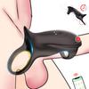 Large Sexy Silicone Locking Ring Male Sex Toys, Cock Rings, 10 Powerful Vibrations Penis Ring Vibrators Adult Toys Sex Toys, Erotic Products