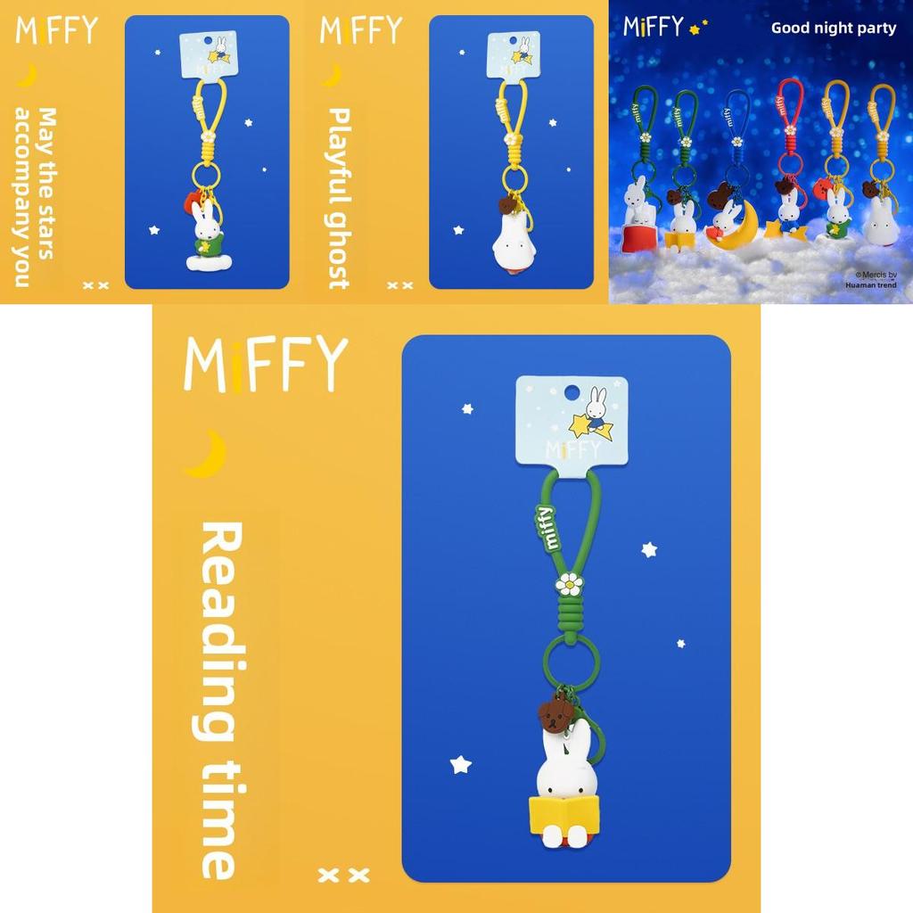 Miffy Star And Moon Resin Keychain With Resin Material For Kids And Collectors