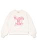 LA MAISON STUDIO Women'S Flower Drop Puff Crop Sweatshirt Cream (Fce3Ts508W)