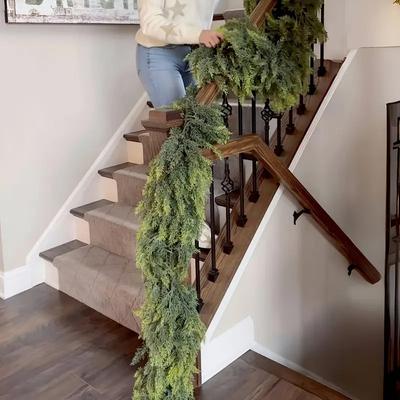 Christmas Garland 5.9ft Long Artificial Vine Greenery for Mantels Window Stair Winter Holiday Party Indoor and Outdoor