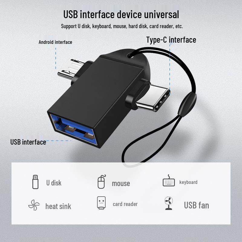 USB 3.0 High-Speed Type-C OTG Adapter for Android: Connect USB Drives, Keyboards, and Mice