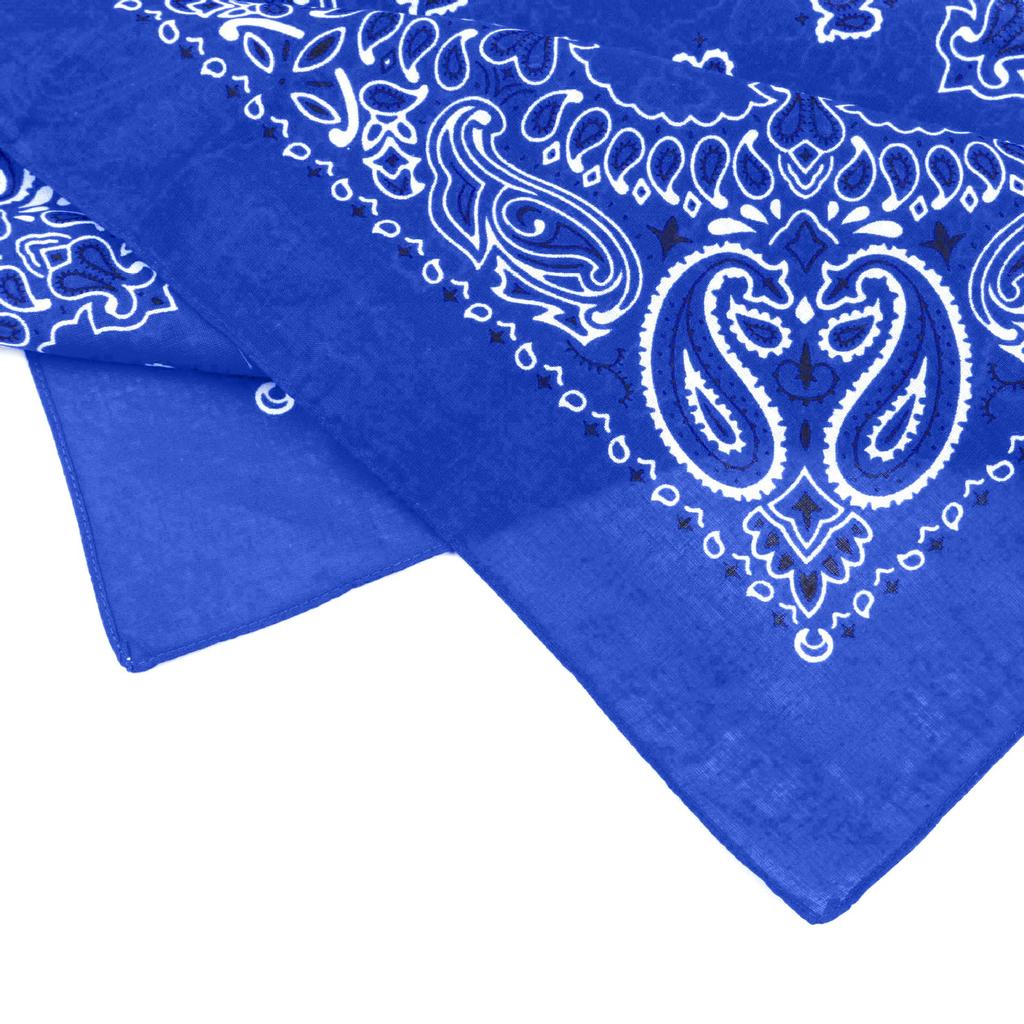 Trifong bandana blue paisley adult bandana handkerchief stylish 100% cotton cashew pattern unisex men's 55cm x 55cm blue