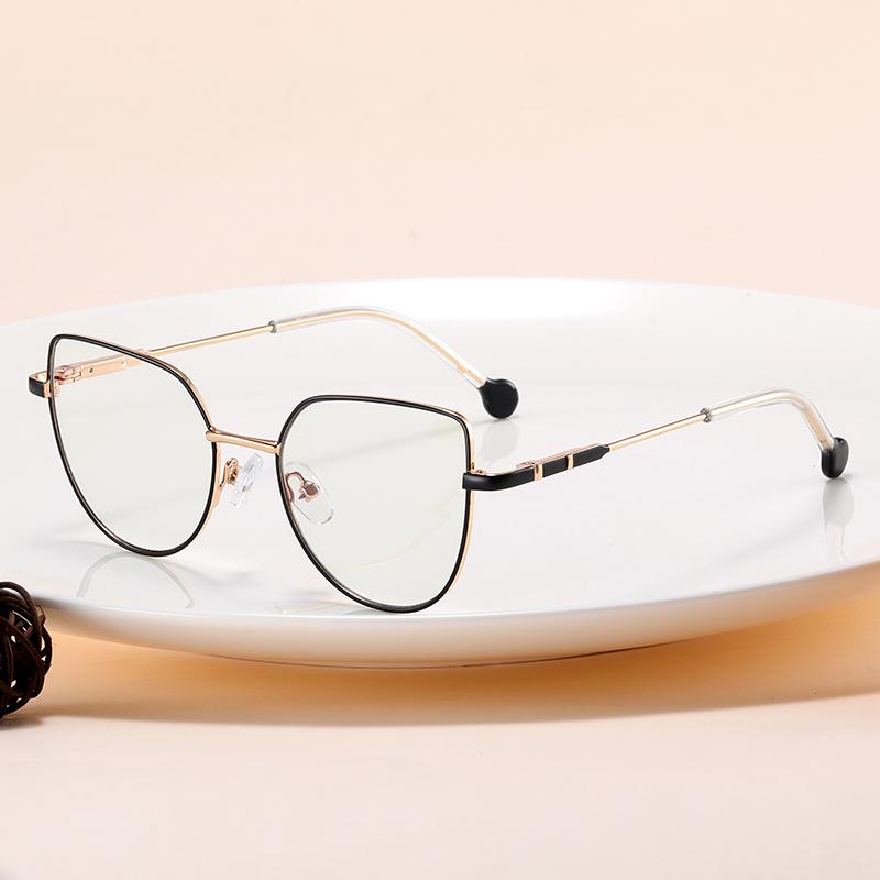 MS 97716 2024 New Kids Cat Eye Metal Thin Frame Children Optical Anti-Blue Light Glasses Eyewear Colorful Design Custom Logo