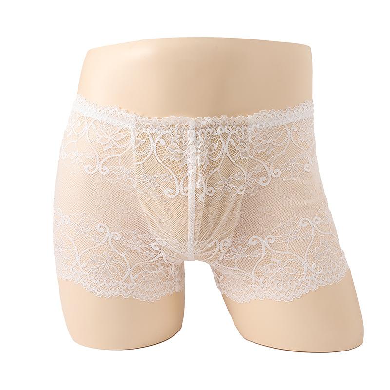 Herren Stretch-Slips, hohle Spitze Vier-Ecken Sex-Unterwäsche, Herren Sex-Unterwäsche
