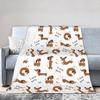 Dachshund I Love Pets Blankets Dogs Animal  Wool Throw Blankets Airplane Travel Portable Soft Warm Bedsprea