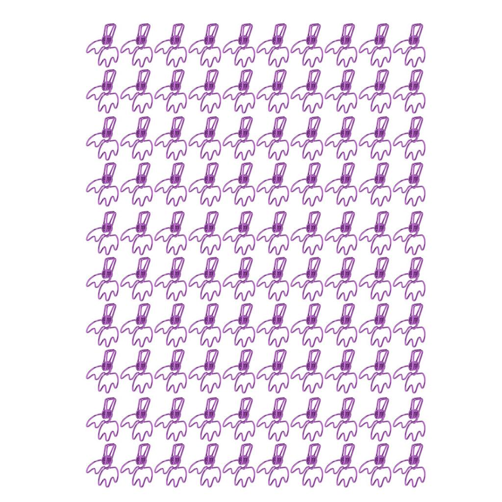100Pcs Crown Shape Paper Clips Cartoon Cute Metal Binder Clips for Office Supplies School Document Ticket Handbook