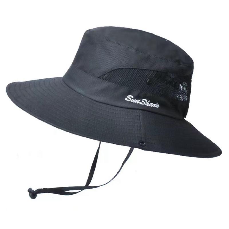 Summer Outdoor Fishing Sun Caps Waterproof UV Protection Wide Brim Bucket Hat Outdoor Climbing Hiking Beach Fisherman Sun Cap