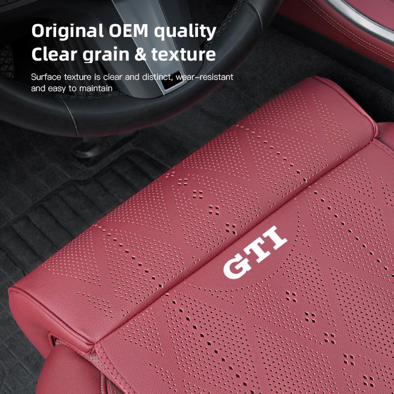 LMN1 VW 2026 Hot Car Seat Leg Support Cushion Breathable Non-Slip Mat Cover For VW GTI Tiguan Passat Golf Polo Magotan ID.3 T5 Arteon
