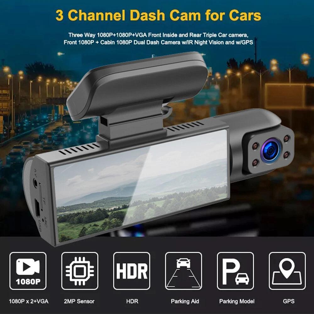 1080P Car Dvr WIFI Car Recorder 3.16-inch Dual Camera Recorder HD Night Vision Video Rear View Camera Black Box Car Accessories