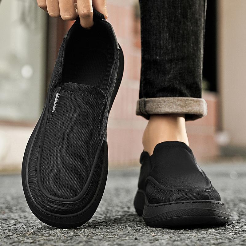 Cloth shoes summer new breathable casual lazy black sports canvas shoes