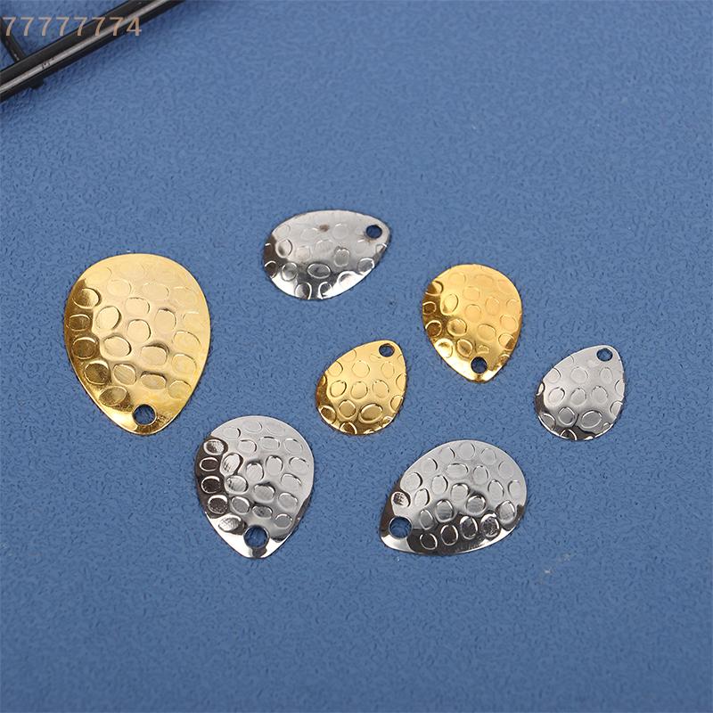 20Pcs Tackle Craft Bait Tool Lure Plaice Fishing Spinner Blades Metal Waterdrop Shape Spoons DIY Hard Bait Accessories