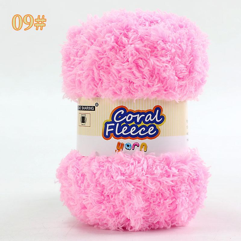 DIY Scarf Knitting Kit: Ice Yarn, Thick Coral Fleece, Gift for Her
