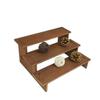 Expanded Retro Wooden Bracelet Display Shelf with Tiered Stand for Beads and Bracelets