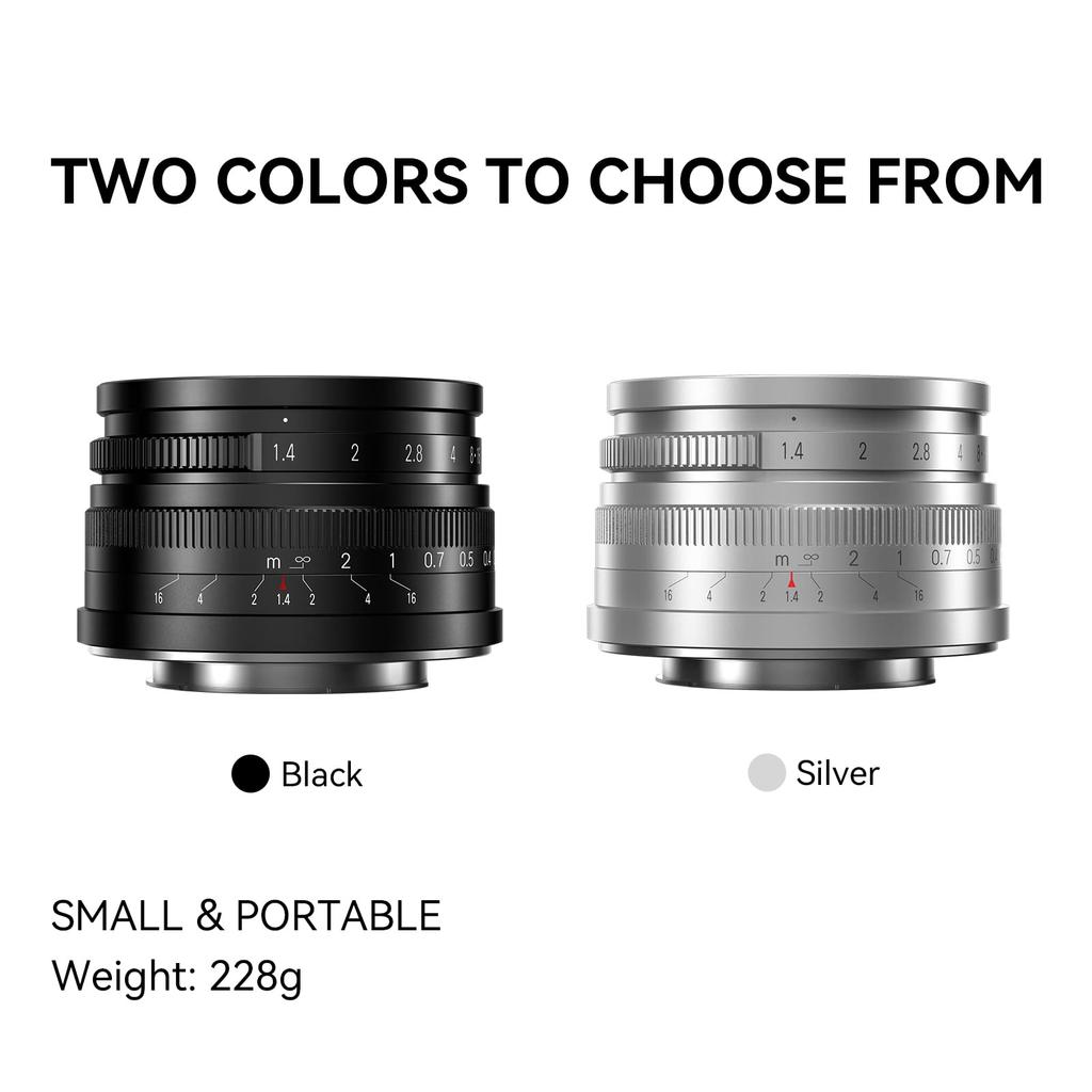 7artisans 35mm Mark II Manual Focus Prime Large Compatible with Fuji Camera F1.4 APS-C Lens, Aperture, X-A1, X-A10, X-A2, X-A3, A-at, X-M1, XM2, X-T1,