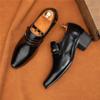 New Gentleman Fashion Pointed Thick-soled Elevator Cuban Shoes For Men Formal Wedding Homecoming Dress Footwear