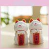 Wooden Lucky Cat Figurine With Modern Minimalist Design For Home Office Decor And Gift Giving