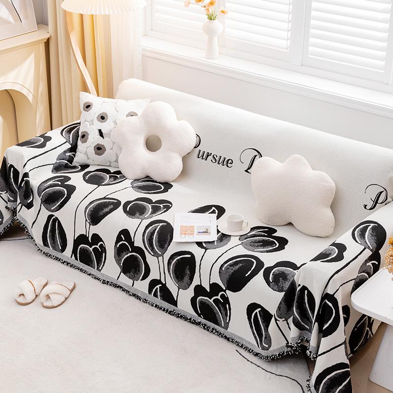 INS Style Sofa Cover Cloth Simple Modern Sofa Cushion Anti-Scratching Sofa Cover Four Seasons Universal Full Covered Sofa Cover