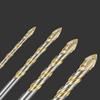 7pcs Golden Triangle Drill Carbide Drill Bit Set For Porcelain Tile Concrete Brick Glass Electric Drill 3-12mm