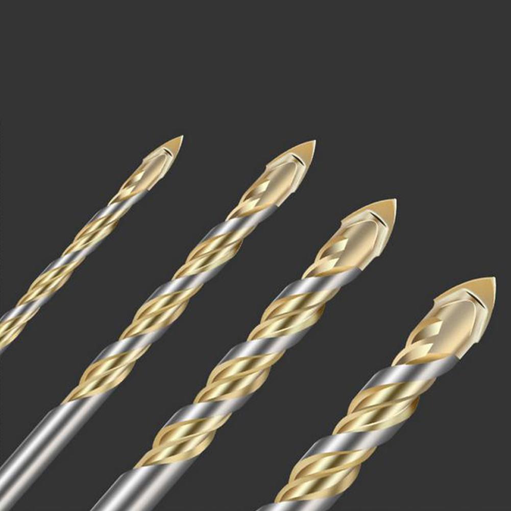 7pcs Golden Triangle Drill Carbide Drill Bit Set For Porcelain Tile Concrete Brick Glass Electric Drill 3-12mm