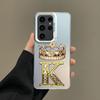 Phone Case For Samsung A56 A36 A26 A24 A16 A14 A12 A32 A50 A70 A22 A34 A54 A52 5G A06 4G Silver IMD Cover Diamond Crown Letter K