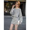 Mokana Women's Stylish Long-Sleeve Sweatshirt & Short Skirt Set MKNJD3012