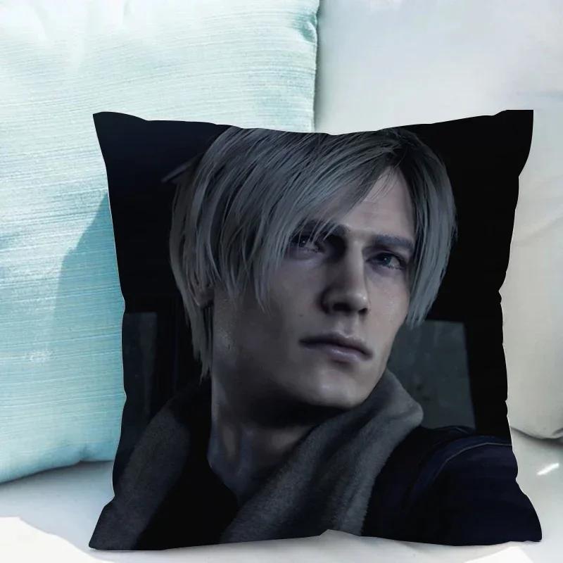 Leon Kennedy Soffkuddar Kudde för Sovrum Sängkudde Heminredning av Modernt Sofföverdrag Dekoration Vardagsrum Kort Plysch