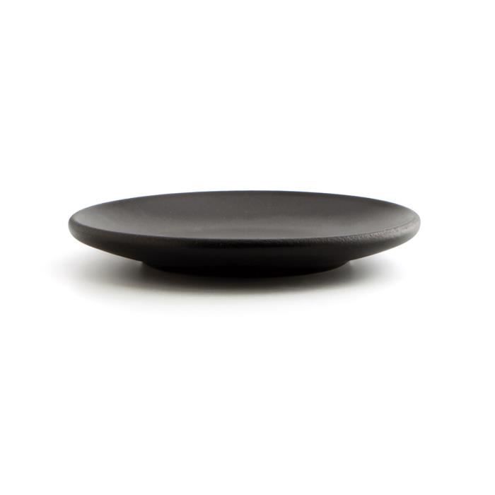 Assiette Plate Anaflor Vulcano Viande Faïence Noir 25 Cm (8 Unités)