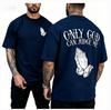 Unisexs Summer Cotton Fashionable Casual Sports Loose Only GOD CAN JUDGE ME Printed Round Neck Short Sleeved Tshirt Top Breathable