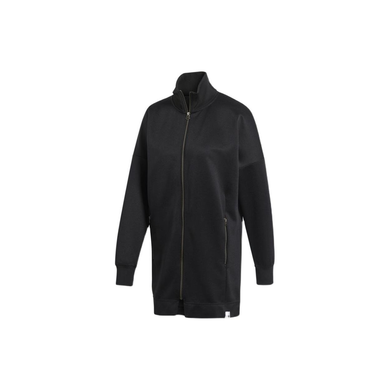 Adidas Оригинальная однотонная повседневная спортивная куртка с длинным рукавом женская куртка черная CV8571 32