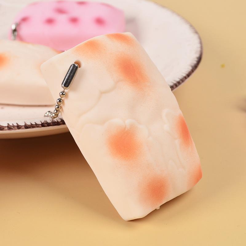 Simulated Squishy Rice Cake Squeeze Toy Lovely New Year Cake Soft Fidget Toys Cute Fast Rebound Decompression Toy Birthday Gift