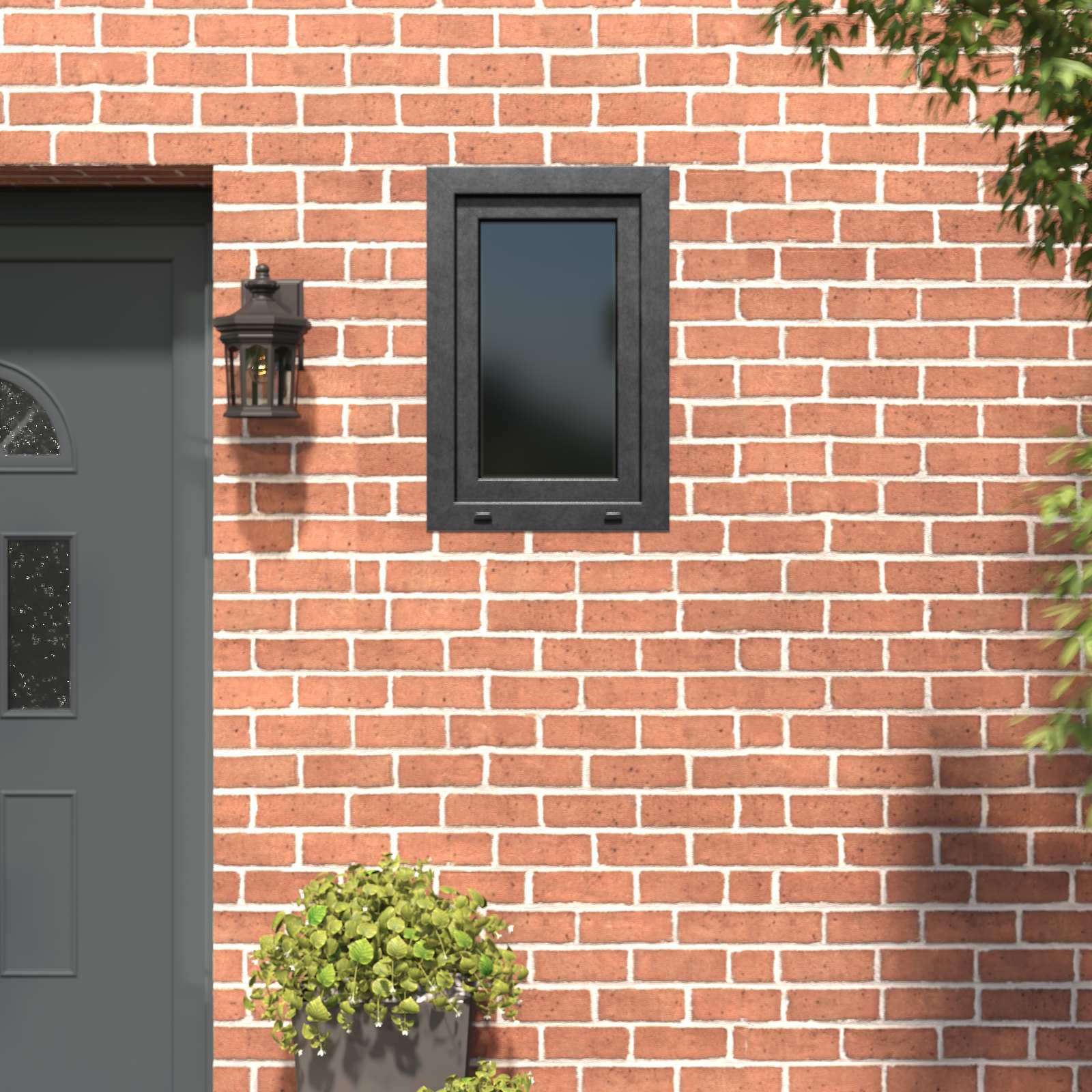Kellerfenster RISOR 60 x 100 cm PVC und Glas Anthrazit