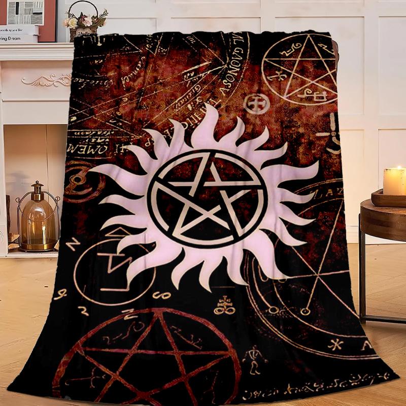 1PC Natural Symbolism Flannel Blanket Gift, Suitable for Both Men And Women, Soft Ideal for Beds And Sofa, Birthday Or Christmas Gift