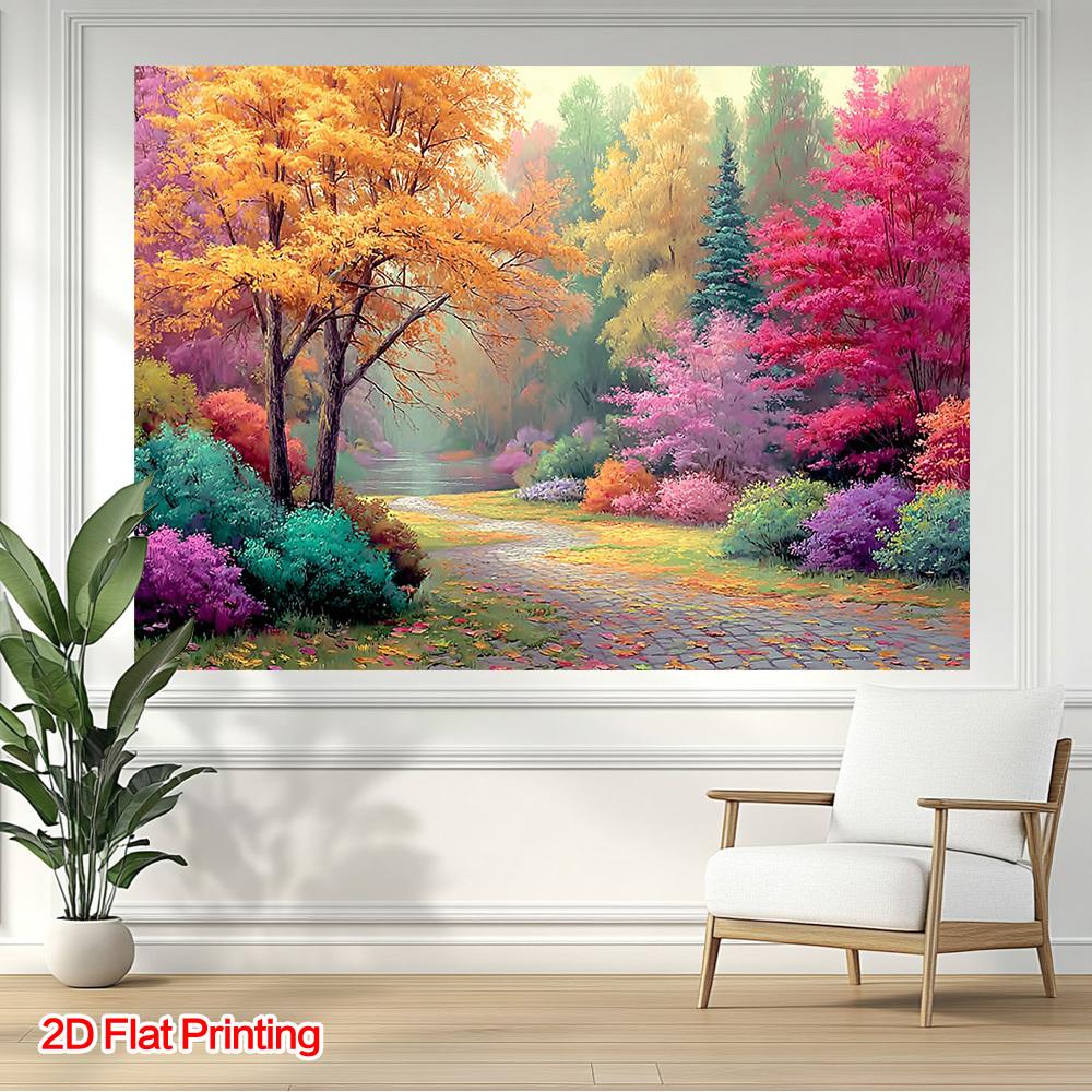 2D Plane, 1 Piece - Autumn Forest Path Scenery | Suitable for Families and Gardens