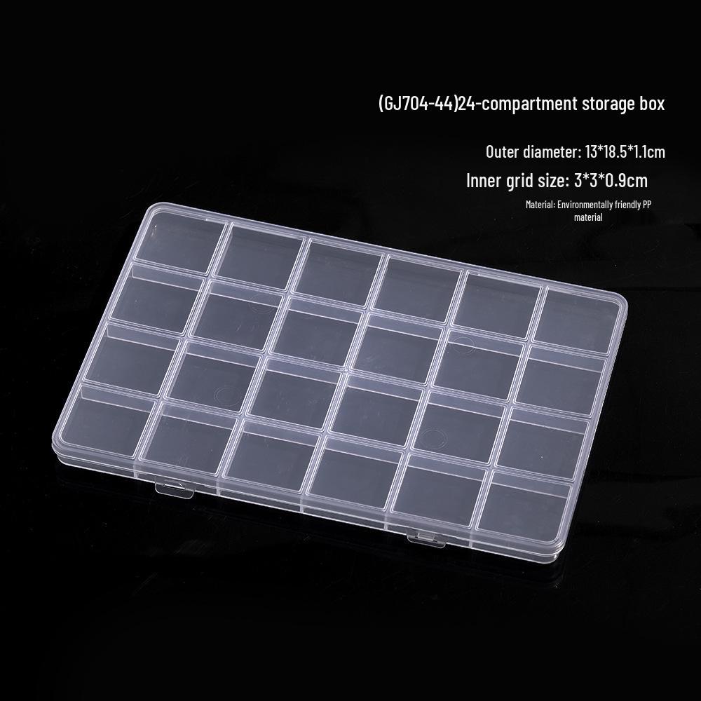 Aufbewahrungsbox für Nagelkunst & Schmuck mit 28, 24 & 10 Fächern - Perfekt für künstliche Nägel zum Aufdrücken und Werkzeuge