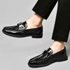 Fashion Fashion Italian Mens Casual Shoes Luxury Brand Business Leather Loafers Slip On Loafers Men Formal Wedding Dress Shoes Mocassin