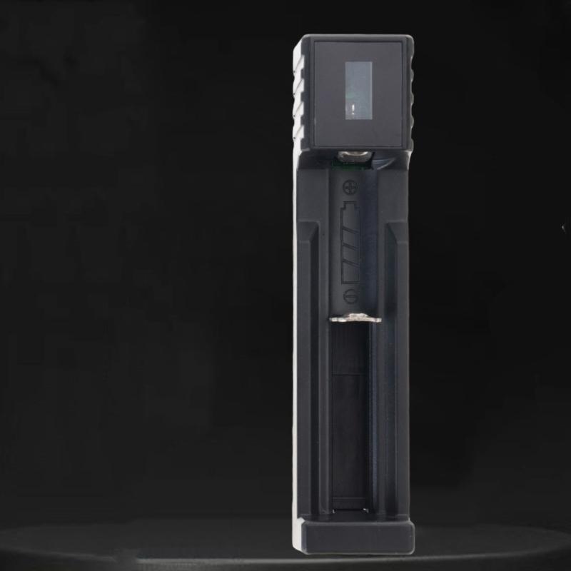 1/2 Slot Charging Adapter Rechargeable Battery for 18650 3.7V Battery USB Fast Charging with LED Status Display for Travel