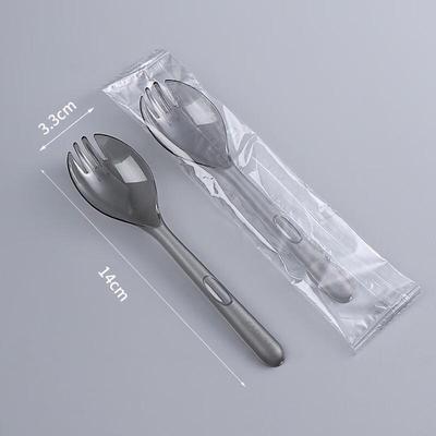 ZISIZ Einweg-Dessertgabel-Löffel-Set