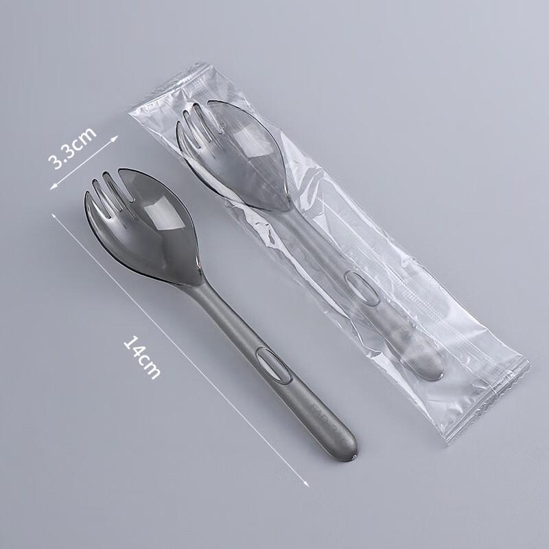 ZISIZ Disposable Dessert Fork Spoon Set