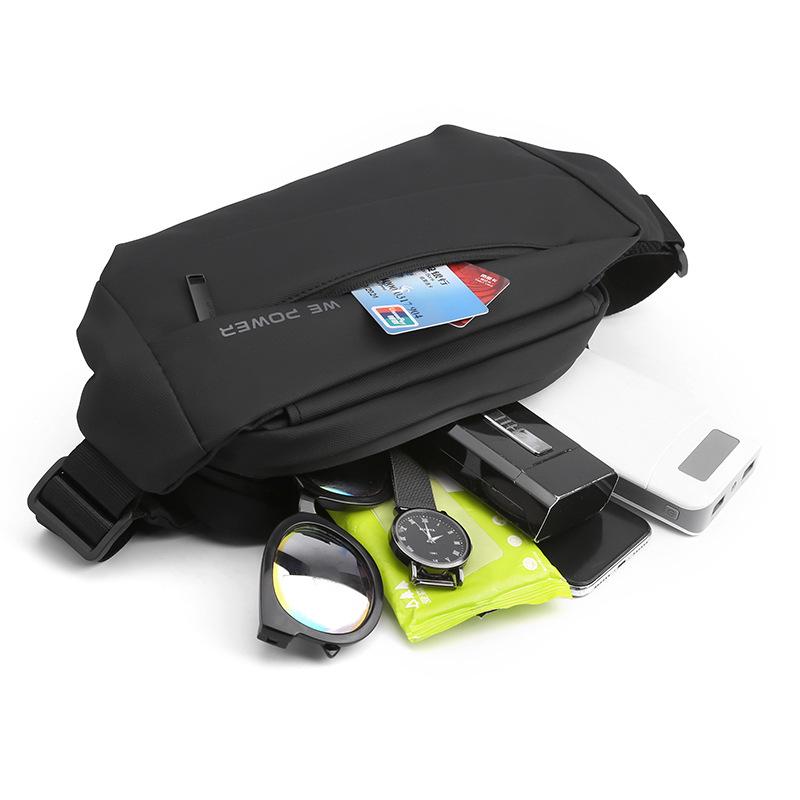 WePower Męska Modna Torba na Klatkę Piersiową: Torba crossbody, Torba biodrowa do sportów outdoorowych, Plecak o dużej pojemności.