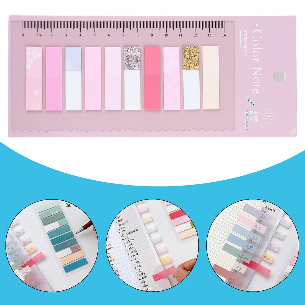 200Pcs Self Adhesive Index Stickers Waterproof Index Labels Sticky Notes Labels Book Page Marks Writable File Index Tabs