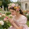 Elegant Floral Butterfly Headband For Women Soft Fabric Hair Accessory For Weddings Parties And Outdoor Event