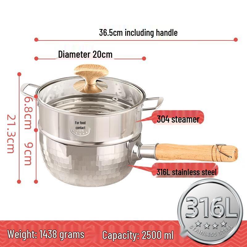 HDST 316 Stainless Steel Yukihira Noodle Pot