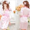 European & American Satin Lingerie: Sexy Plus-Size Bathrobe & Pajamas Set for Women