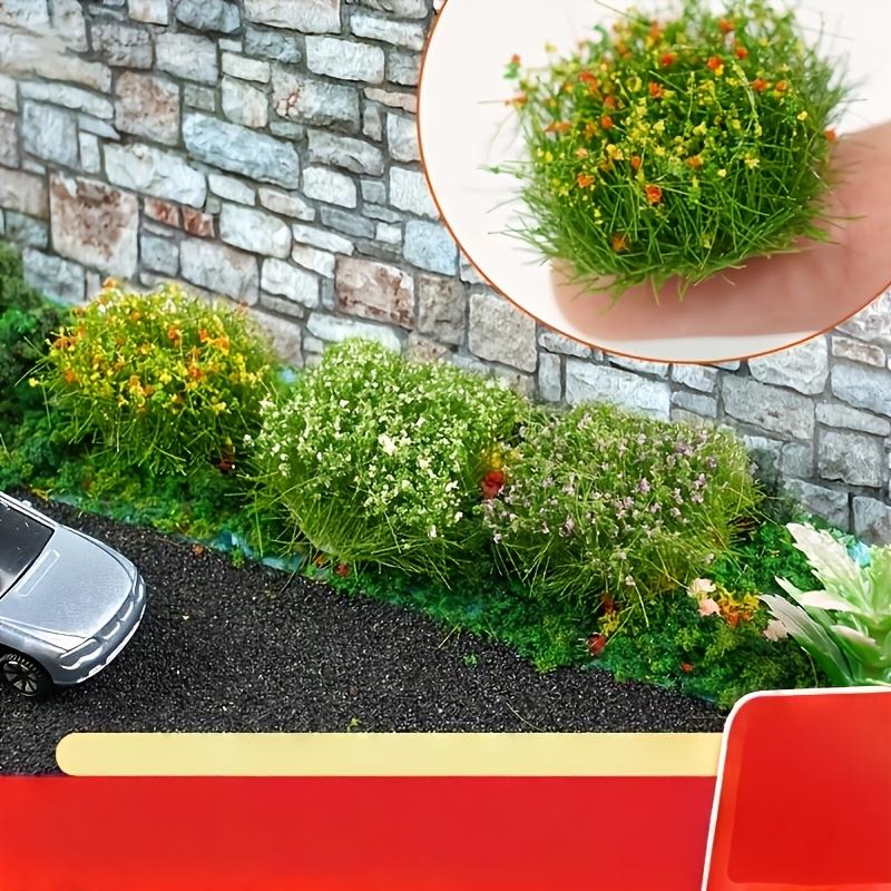 6Pcs Multicolor Flower Cluster Sand Tray Model DIY Mini Fairy Garden Micro Landscape Decor Shrubs Grass Layout Static Scene