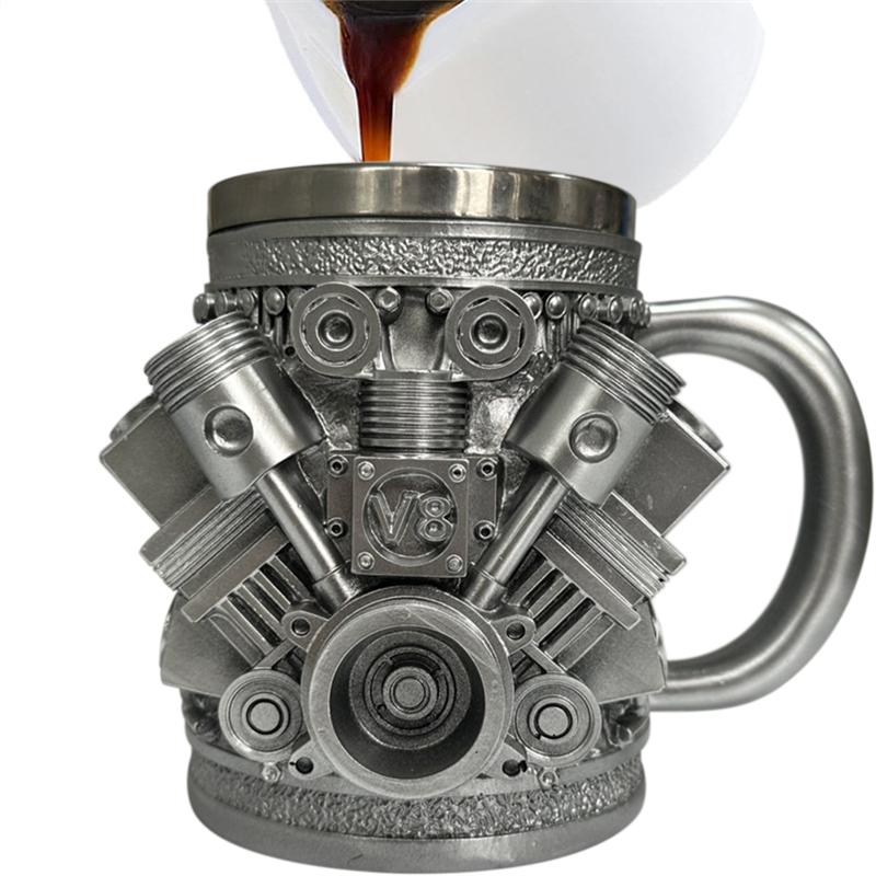 Stainless Steel Coffee Mug Engine Stainless Steel Mug Car Engine Coffee Mug V8-B61B  50ml