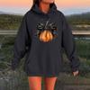 Women's Long-sleeved  Oversized Dropped Shoulder Sleeves Women's Hooded Halloween Print Plush Sweatshirt