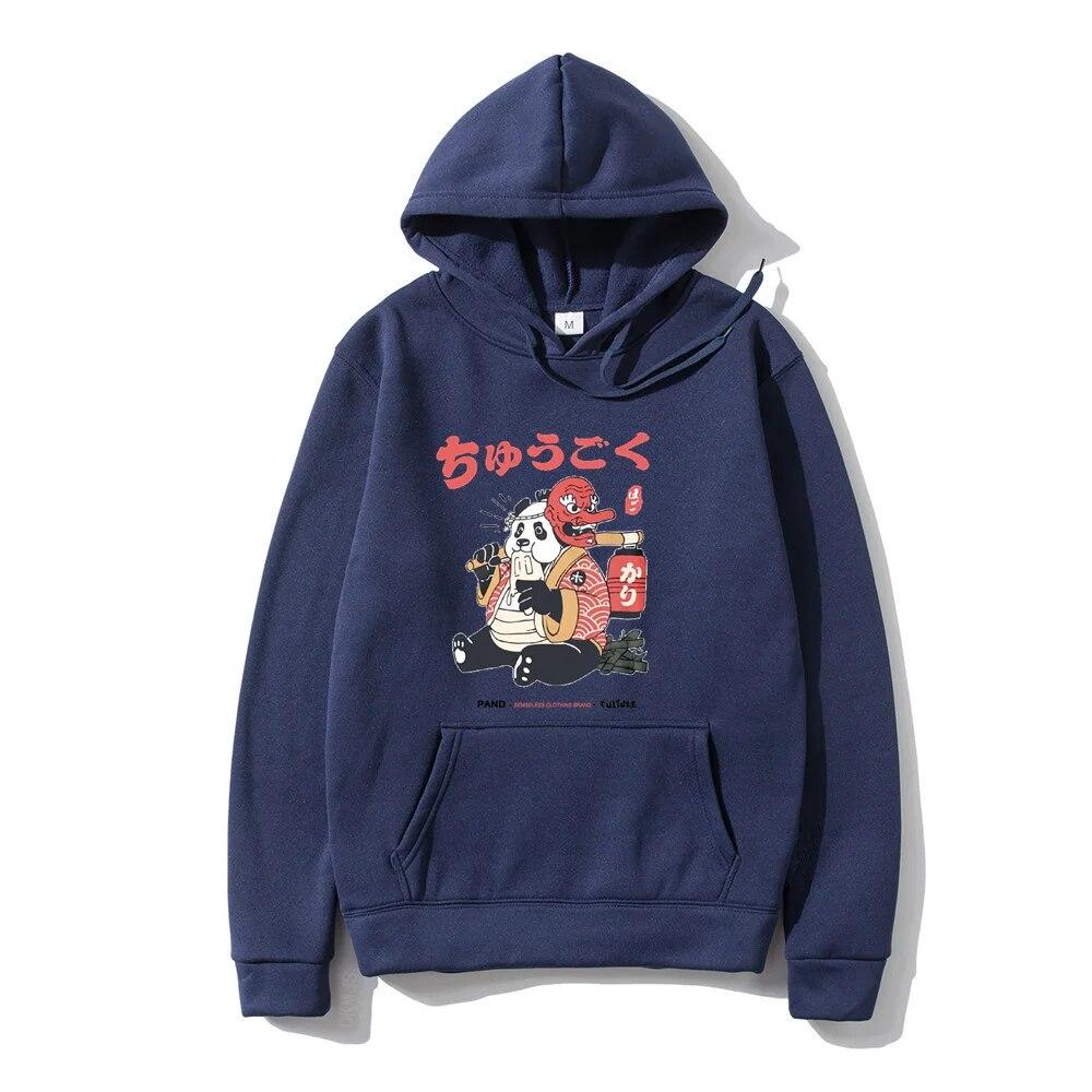 Hip Hop Harajuku Unisex's Hoodies Japanese Kanji Cartoon Hoodie Autumn Winter Funny Hooded Street Style Casual Sweatshirt Clothing