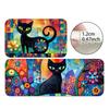 Vibrant Cat Print Tile Pattern Doormat Entrance Mat Modern Colorful Rug for Home Decor Apartment Bathroom Entryway